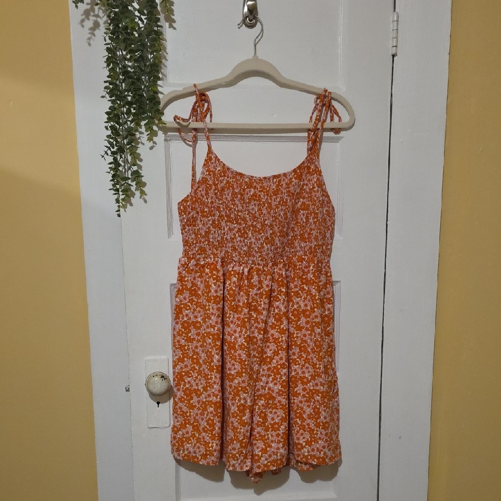 Orange Floral Sundress